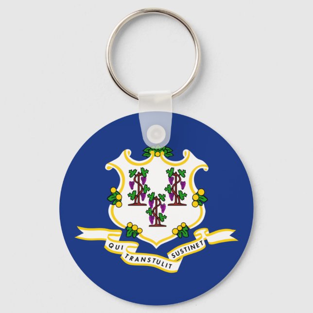 Connecticut State Flag Key Ring (Front)