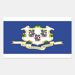 Connecticut State flag Rectangular Sticker