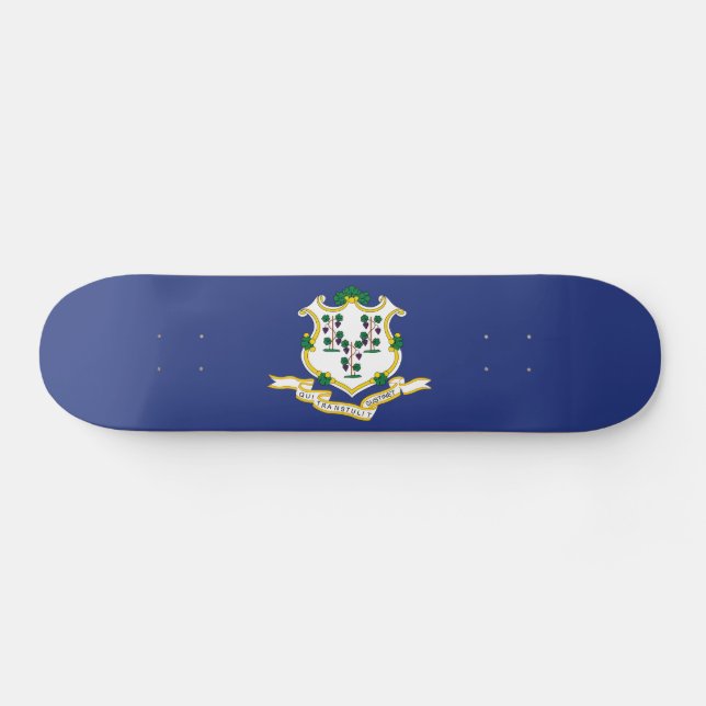 Connecticut State Flag Skateboard (Horz)