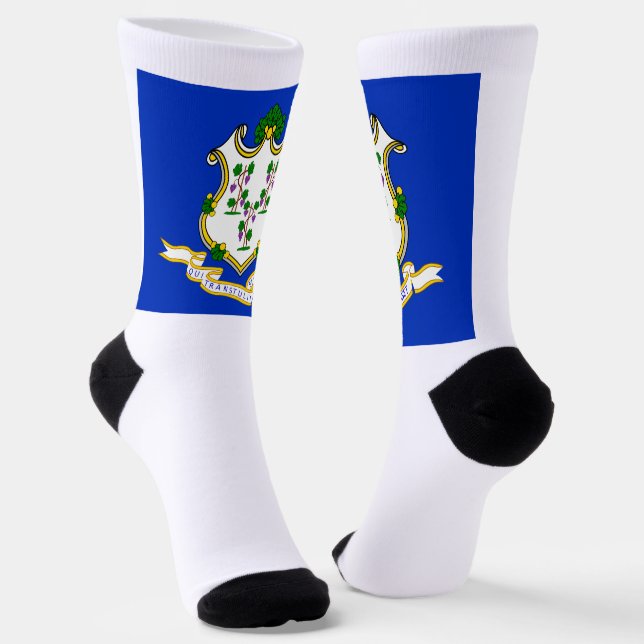 Connecticut State flag Socks (Angled)