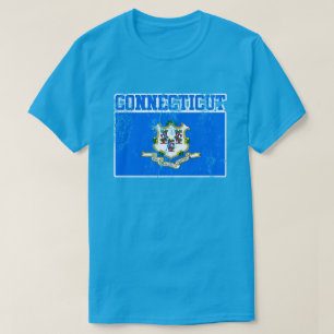 Connecticut State Flag T-Shirt (Distressed)