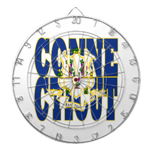 Connecticut state flag text dartboard