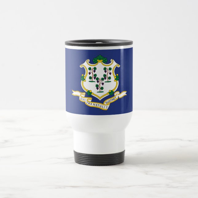 Connecticut State Flag Travel Mug (Center)