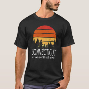 Connecticut State Home Of The Brave Connecticut Lo T-Shirt