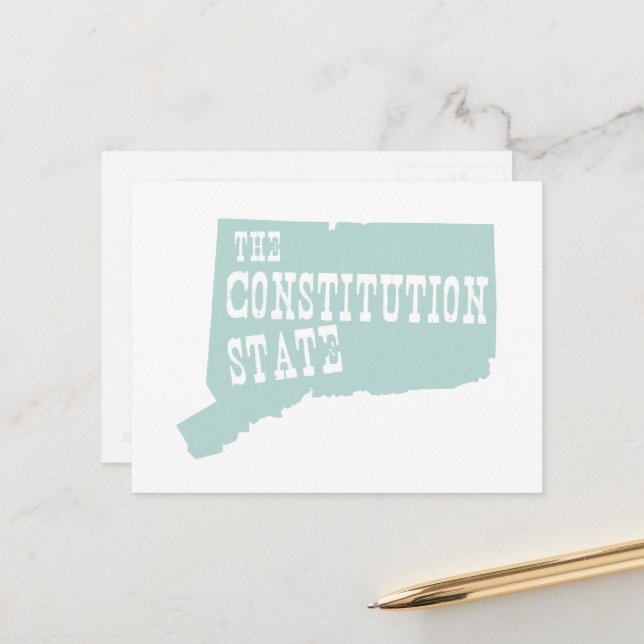Connecticut State Nickname Postcard (Front/Back In Situ)