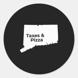 Connecticut Taxes & Connecticut Zza Classic Round Sticker