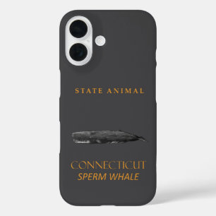 Connecticut Territory Animal Physeter macrocephalu iPhone 16 Case