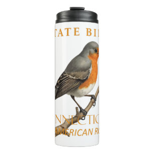 Connecticut Territory Bird The Turdus Migratorious Thermal Tumbler