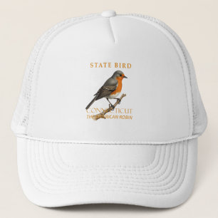 Connecticut Territory Bird The Turdus Migratorious Trucker Hat