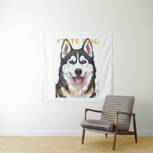 Connecticut Territory Dog Siberian Husky Tapestry