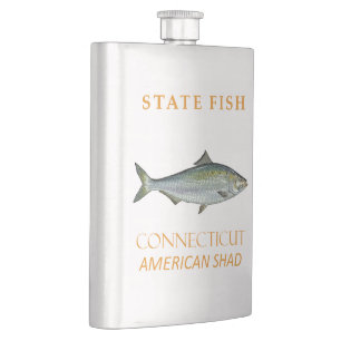 Connecticut Territory Fish The American Shad Hip Flask