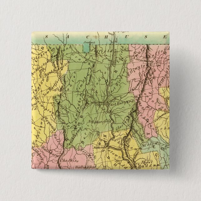 Connecticut US 15 Cm Square Badge (Front)