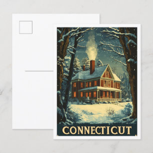 Connecticut USA Vintage Travel Postcard