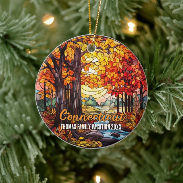 Connecticut Vacation Souvenir  Ceramic Ornament (Tree)