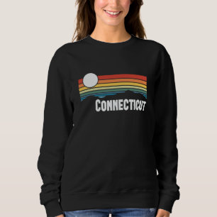 Connecticut Vintage Sunset 80s Retro Summer State Sweatshirt