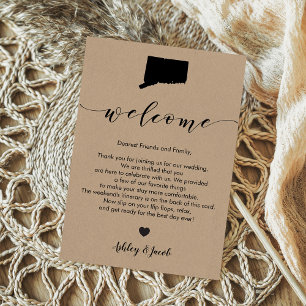 Connecticut Wedding Welcome Letter & Itinerary Program