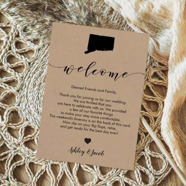 Connecticut Wedding Welcome Letter & Itinerary Program (Creator Uploaded)