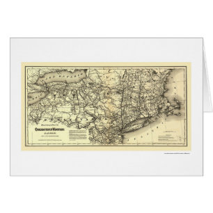 Connecticut & Western Railroad Map 1871