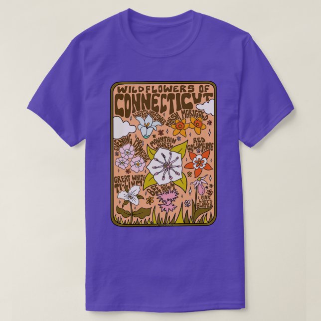 Connecticut Wildflowers T-Shirt (Design Front)