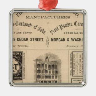 Connecticut with Portions of New York Metal Tree Decoration