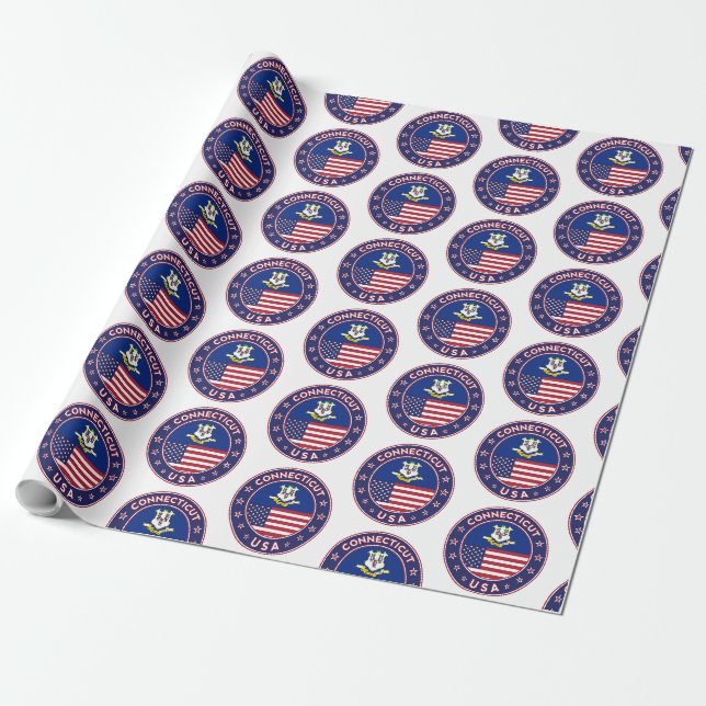 Connecticut Wrapping Paper (Unrolled)