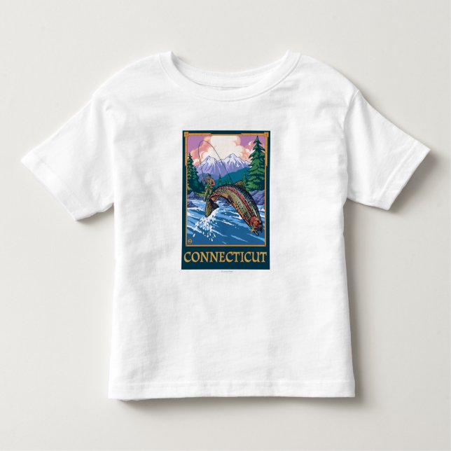 ConnecticutAngler Fisherman Scene Toddler T-Shirt (Front)