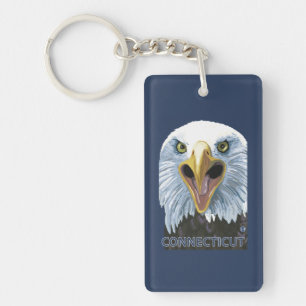 ConnecticutEagle Up Close Key Ring