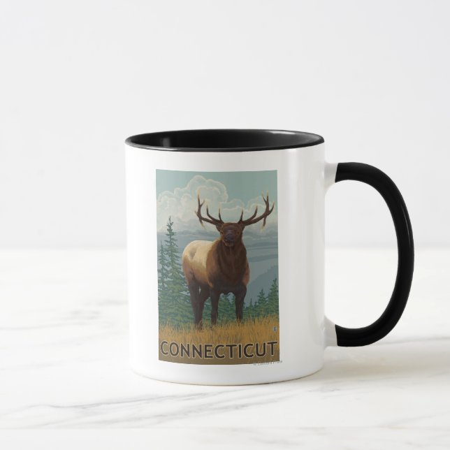 ConnecticutElk Scene Mug (Right)
