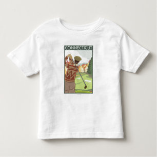 ConnecticutGolfing Scene Toddler T-Shirt