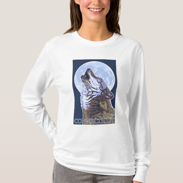 ConnecticutHowling Wolf T-Shirt (Front)