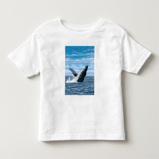 ConnecticutHumpback Whale Scene Toddler T-Shirt (Front)