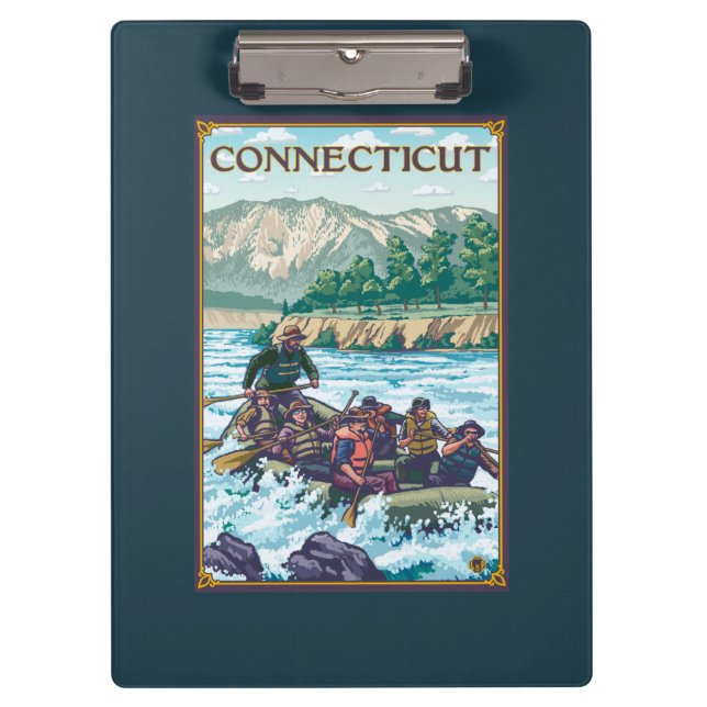 ConnecticutRiver Rafting Scene Clipboard (Front)