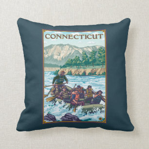 ConnecticutRiver Rafting Scene Cushion