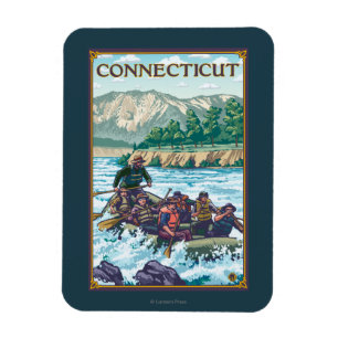 ConnecticutRiver Rafting Scene Magnet