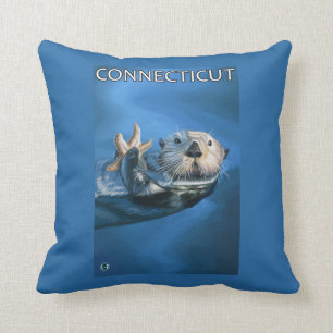 ConnecticutSea Otter Scene Cushion