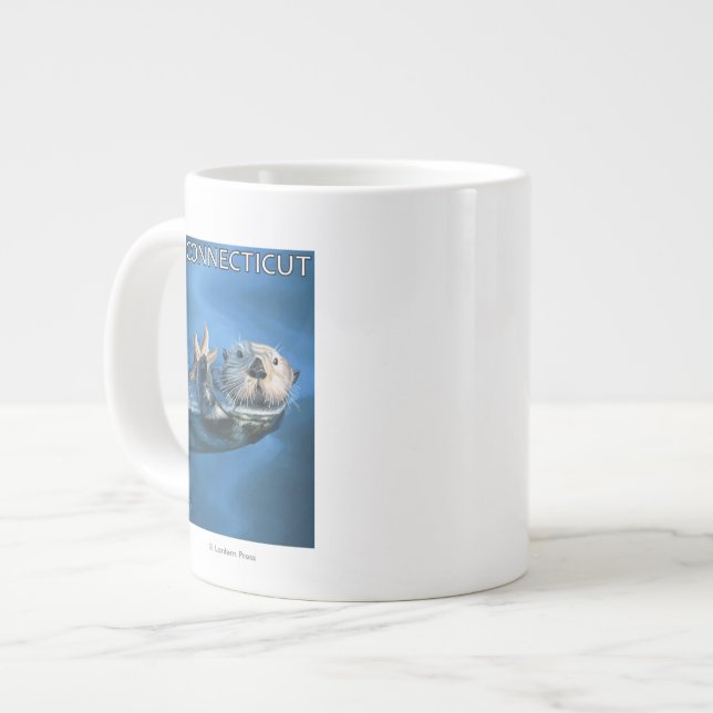 ConnecticutSea Otter Scene Large Coffee Mug (Front Left)