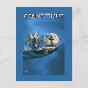 ConnecticutSea Otter Scene Postcard