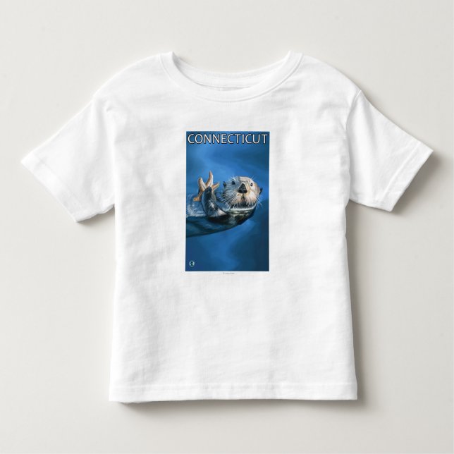 ConnecticutSea Otter Scene Toddler T-Shirt (Front)