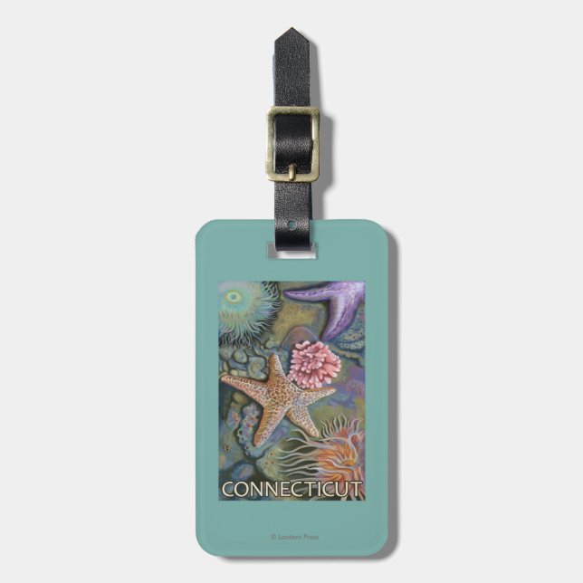 ConnecticutTidepool Scene Luggage Tag (Front Vertical)
