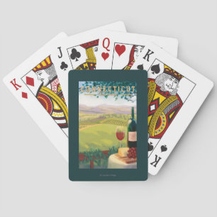 ConnecticutWine Country Scene Playing Cards