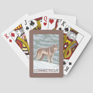 ConnecticutWolf Scene Playing Cards