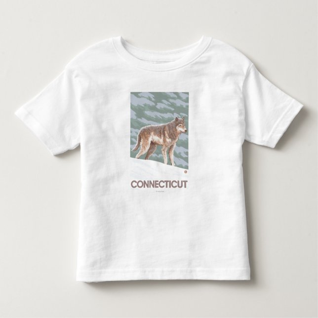 ConnecticutWolf Scene Toddler T-Shirt (Front)