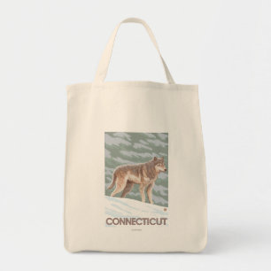 ConnecticutWolf Scene Tote Bag