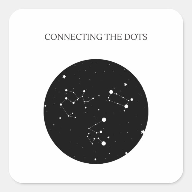 CONNECTING THE DOTS SQUARE STICKER (Front)