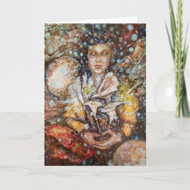 "Connecting To Spirit"  Thank You Card (Front)