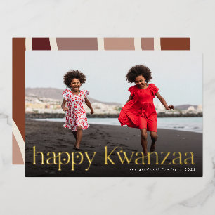 Connection   Full Photo Kwanzaa Foil Holiday Card