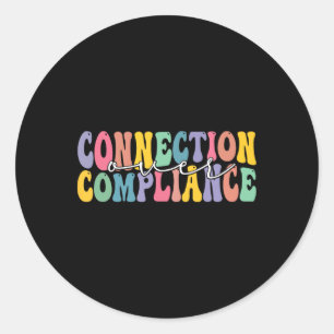 Connection Over Compliance Autism Awareness Month Classic Round Sticker