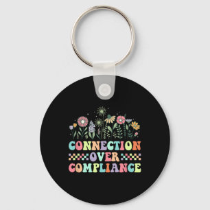 Connection Over Compliance Autism Awareness Sped T Key Ring