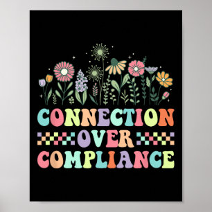 Connection Over Compliance Autism Awareness Sped T Poster