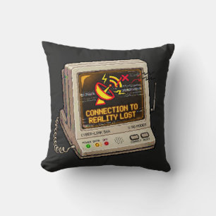 Connection To Reality Lost Retro Internet Humour D Cushion